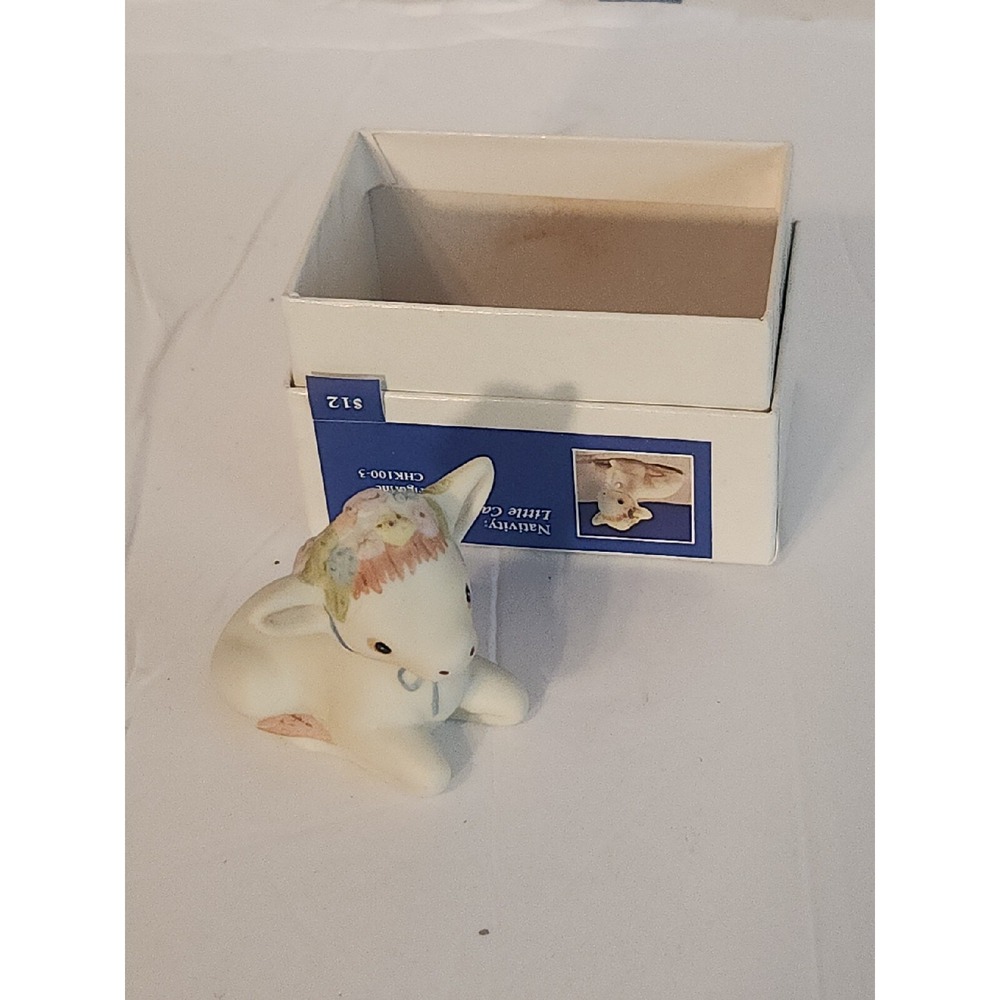 Hallmark Nativity Painted Bisque Figurine Hamilton Little Calf